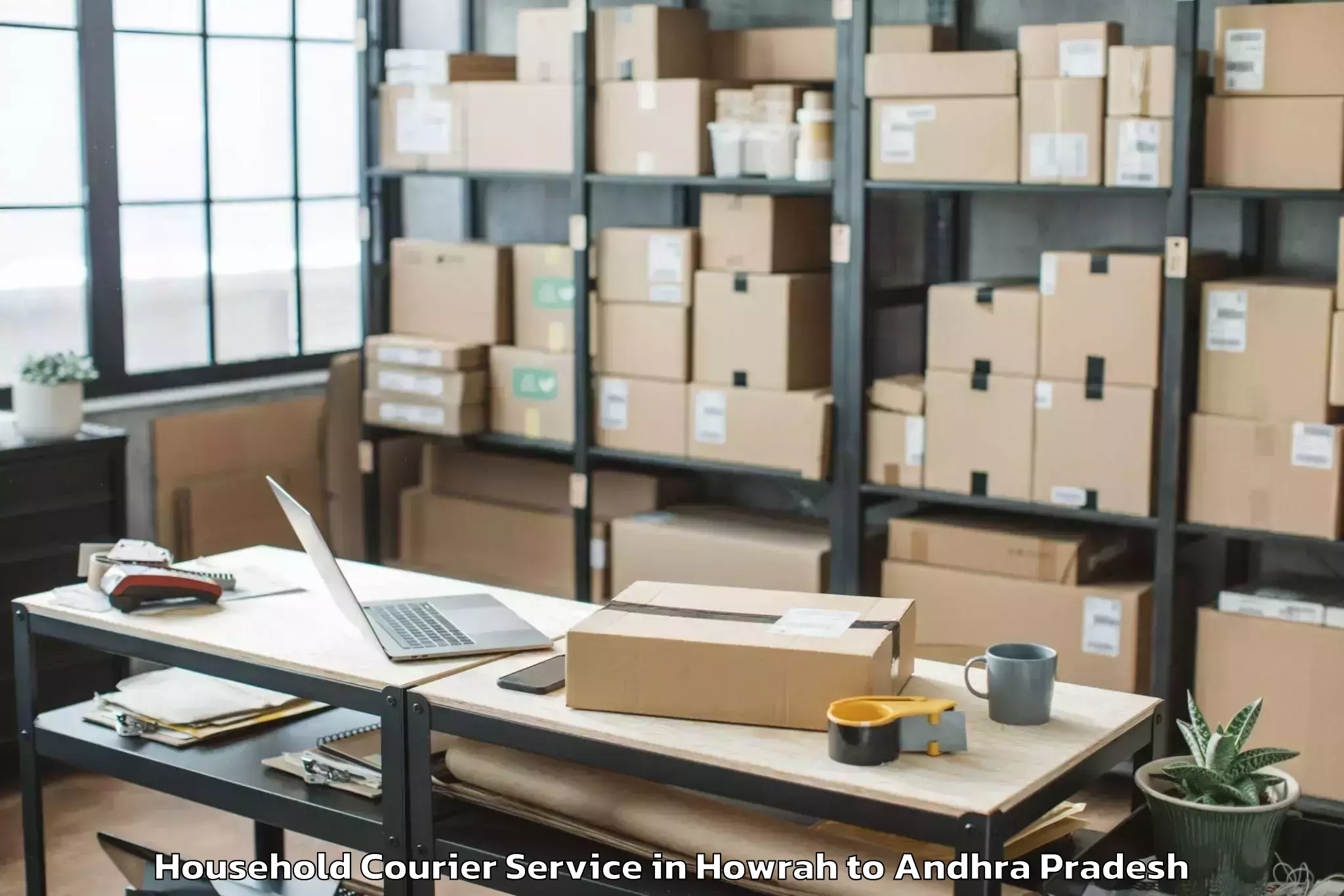 Top Howrah to Vatticherukuru Household Courier Available